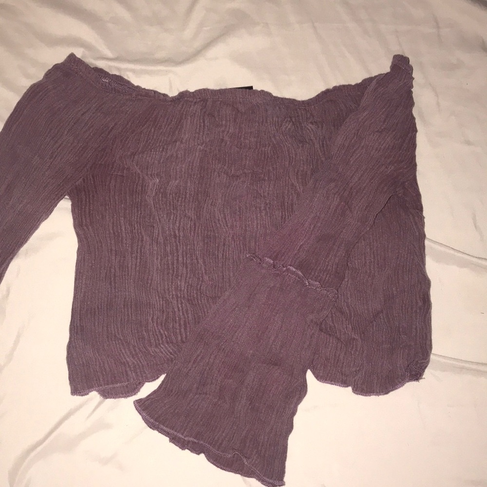 Purple Off the Shoulder Top